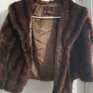 Vintage fur shrug